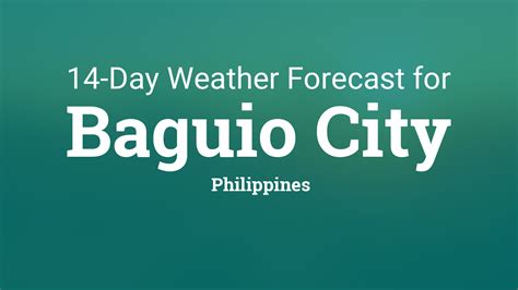 baguio philippines weather|Baguio City, Philippines 14 day weather forecast.